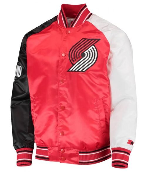 Portland Trail Blazers Reliever Satin Varsity Jacket