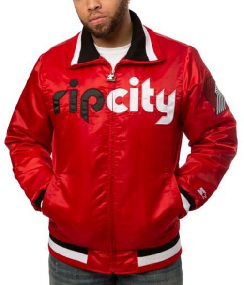 Portland Trailblazers Rip City Bomber Red Jacket
