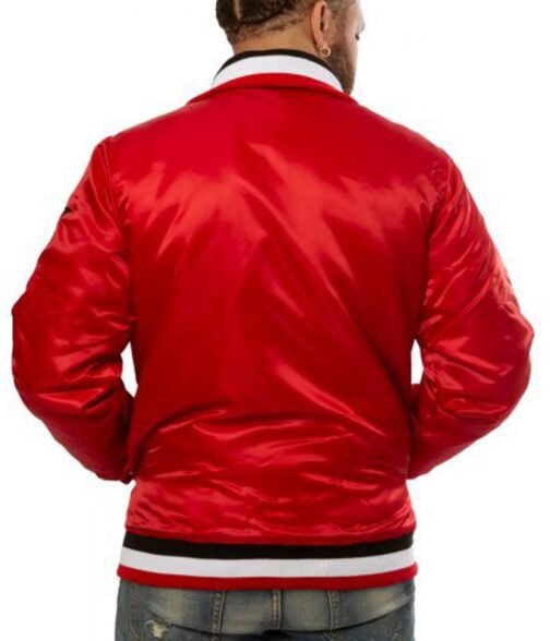 Portland Trailblazers Rip City Bomber Red Jacket - Image 2