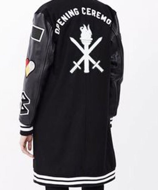 Post To Be Omarion Opening Ceremony Long Letterman Jacket - Image 4