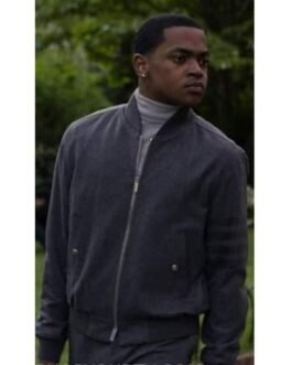 Power Book II S02 Michael Rainey Jr 4-Bar Bomber Grey Jacket