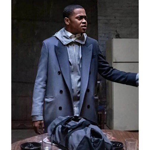 Power Book II S03 Michael Rainey Jr Trench Coat - Image 7