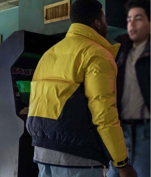 Power Book III Mekai Curtis Down Yellow and Blue Jacket - Image 3