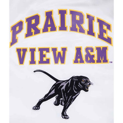 Prairie View A&M University Classic White Satin Jacket - Image 6