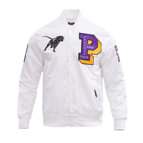 Prairie View A&M University Classic White Satin Jacket