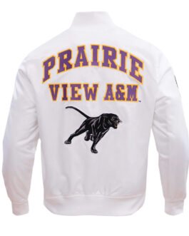 Prairie View A&M University Classic White Satin Jacket