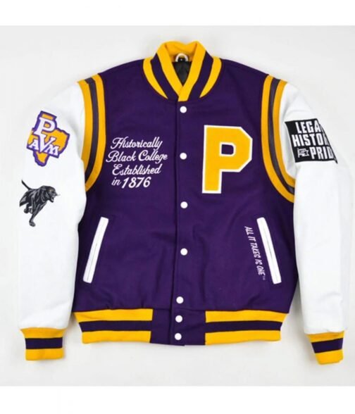 Varsity HBCU Prairie View A&m University Motto 2.0 Purple Jacket