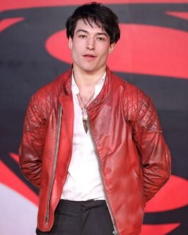 Ezra Miller Batman V Superman Quilted Leather Jacket