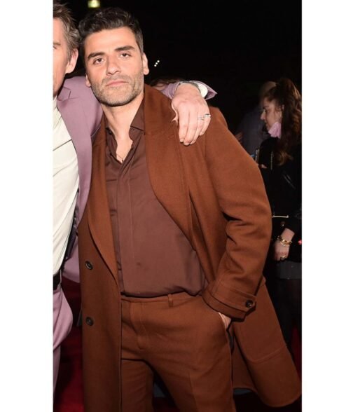 Oscar Isaac Moon Knight Premiere Brown Coat - Image 8