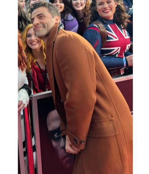 Oscar Isaac Moon Knight Premiere Brown Coat - Image 6