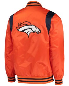 Prime Time Denver Broncos Orange/Navy Satin Jacket