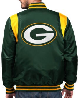 Prime Time Green Bay Packers Green Satin Jacket