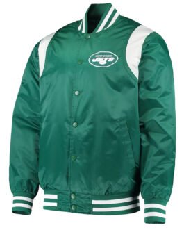 NY Jets Prime Time Green Satin Jacket