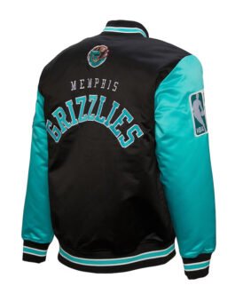 Primetime Memphis Grizzlies Black and Aqua Jacket