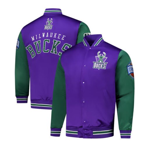 Primetime Milwaukee Bucks Purple and Green Jacket - Image 3