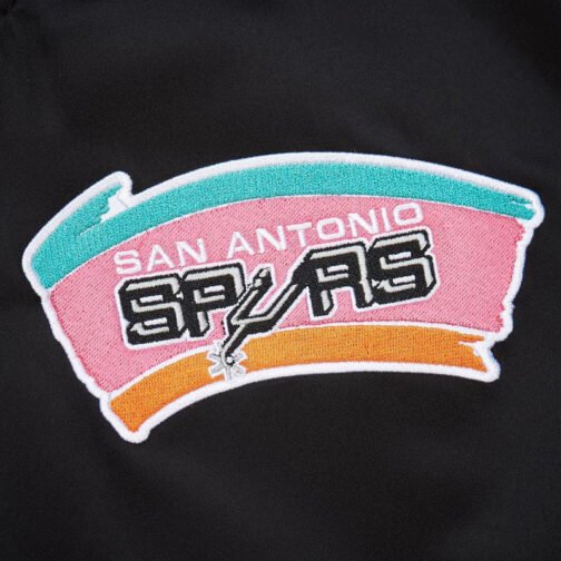 Primetime San Antonio Spurs Black and Aqua Jacket - Image 7