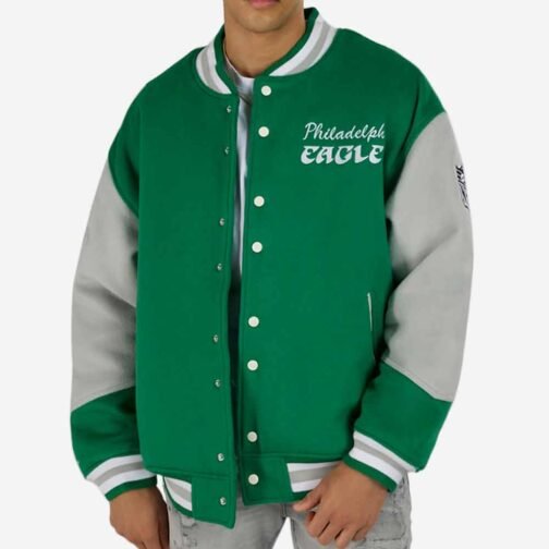 Princess Diana Philadelphia Eagles Wool Varsity Jacket - Image 4