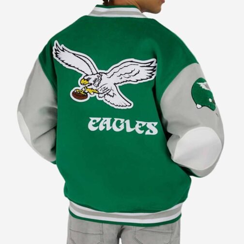 Princess Diana Philadelphia Eagles Wool Varsity Jacket - Image 5