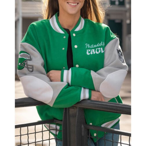 Princess Diana Philadelphia Eagles Wool Varsity Jacket - Image 18