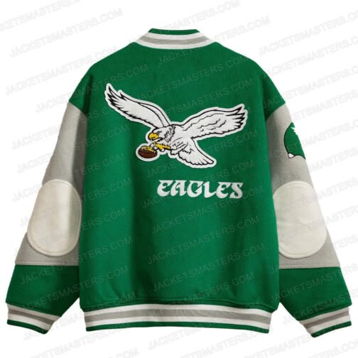 Princess Diana Philadelphia Eagles Wool Varsity Jacket - Image 3
