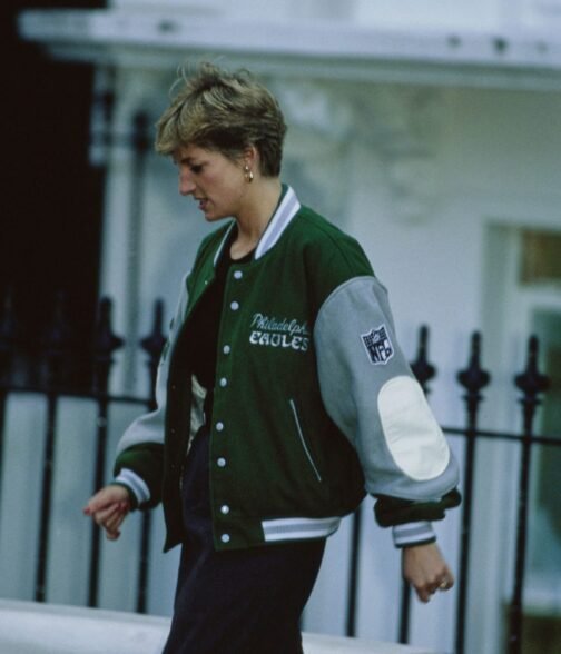 Princess Diana Philadelphia Eagles Wool Varsity Jacket - Image 16