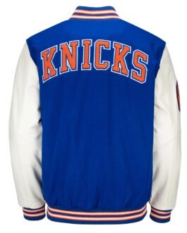 Prospect NY Knicks Blue and White Varsity Jacket