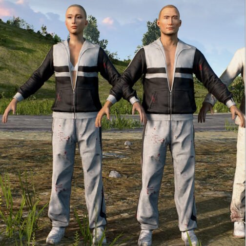 PUBG Black and White Track Jacket - Image 3