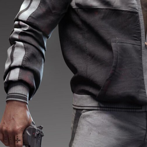 PUBG Black and White Track Jacket - Image 4
