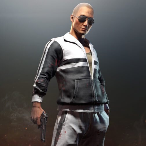 PUBG Black and White Track Jacket - Image 2