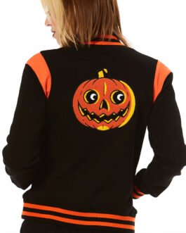 Pumpkin Queen Black Varsity Jacket