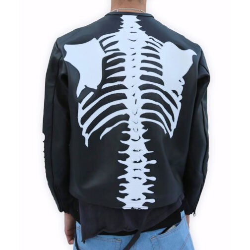 Usher Punisher Skeleton Leather Jacket - Image 3