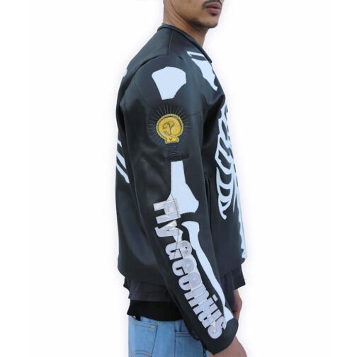 Usher Punisher Skeleton Leather Jacket - Image 4