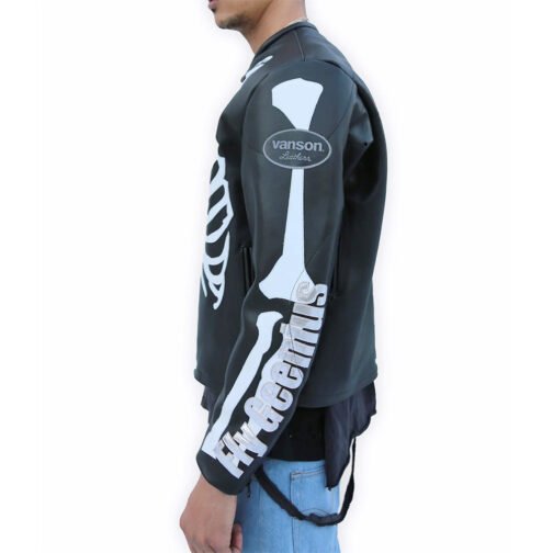 Usher Punisher Skeleton Leather Jacket - Image 5