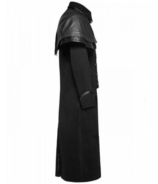 Steampunk Rave Highwayman Black Military Coat - Image 3