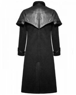 Steampunk Rave Highwayman Black Military Coat