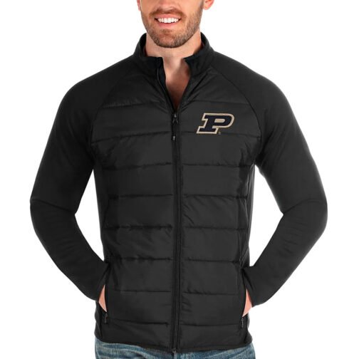 Purdue Boilermakers Black Puffer Jacket - Image 2