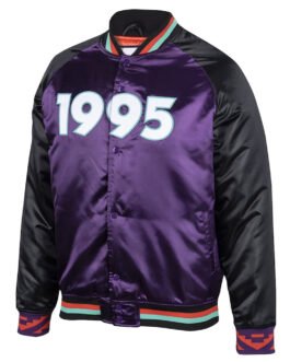 1995 NBA All-Star Game Purple and Black Satin Jacket