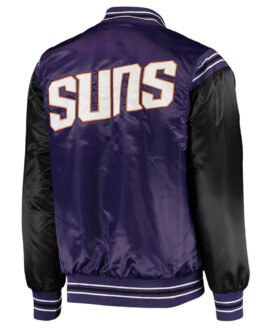 Purple/Black Phoenix Suns The Enforcer Varsity Satin Jacket
