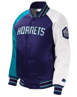 Charlotte Hornets Youth Varsity Purple Satin Jacket