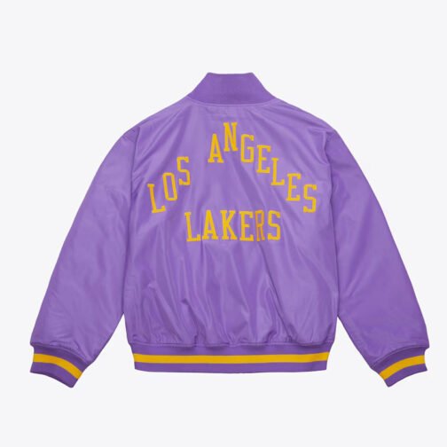 Purple LA Lakers Satin Full-Zip Jacket - Image 2