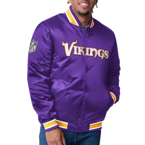 Minnesota Vikings Closer Purple/Gold Satin Jacket