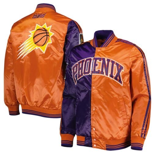 Purple/Orange Phoenix Suns Fast Break Satin Jacket - Image 3