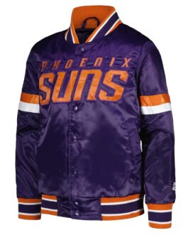 Phoenix Suns Youth Home Game Purple Satin Jacket