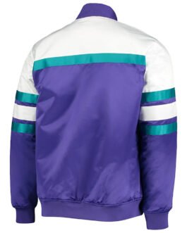 Hardwood Classics Utah Jazz Purple/White Satin Jacket