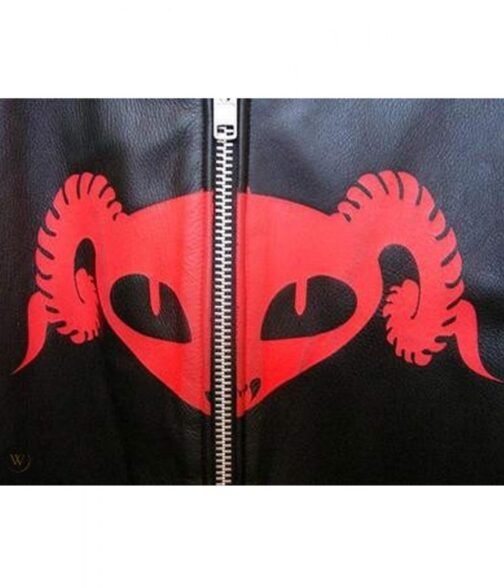 Puscifer Maynard James Keenan Striped Leather Jacket - Image 4
