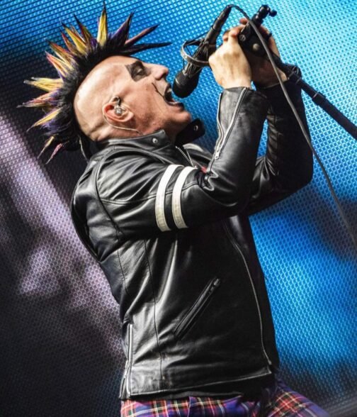 Puscifer Maynard James Keenan Striped Leather Jacket - Image 12