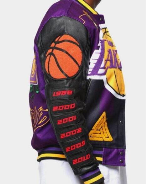 Black Pyramid Los Angeles Lakers Jacket - Image 4
