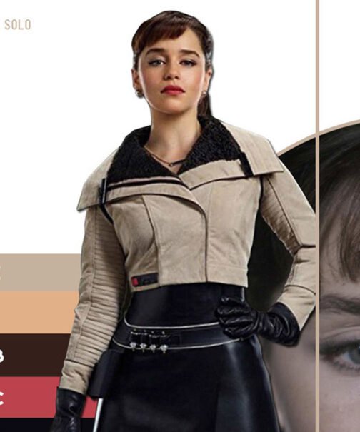 Emilia Clarke Solo A Star Wars Story Shearling Jacket - Image 6
