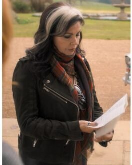 Queens of Mystery Julie Graham Black Suede Jacket