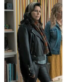 Queens of Mystery Julie Graham Black Fringe Jacket